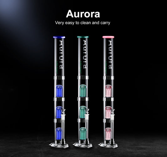 Aurora - 22” LED Light Dab Rig / Water Pipe