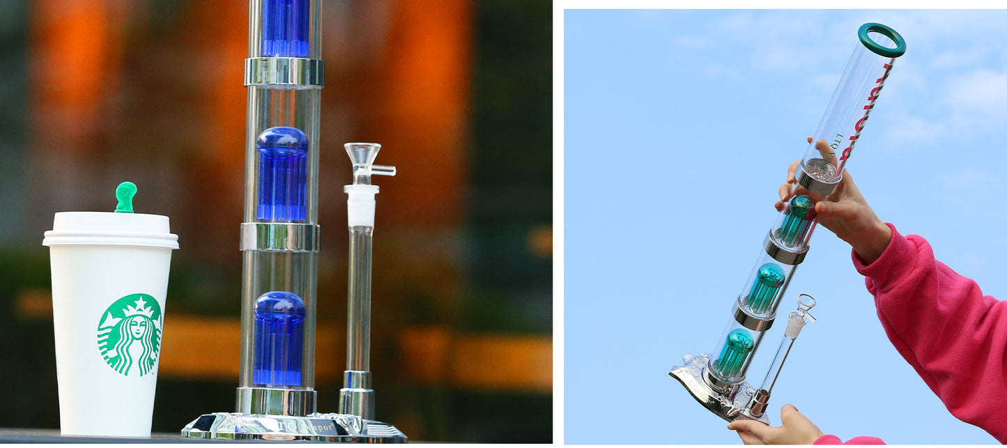 Aurora - 22” LED Light Dab Rig / Water Pipe