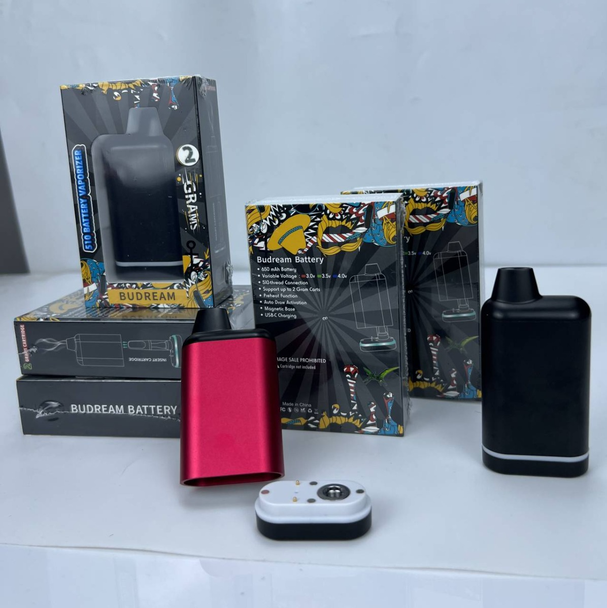 Budream - Discreet 510 Battery - 3 Temp - 2mL / 2g - 650mAh - Autodraw