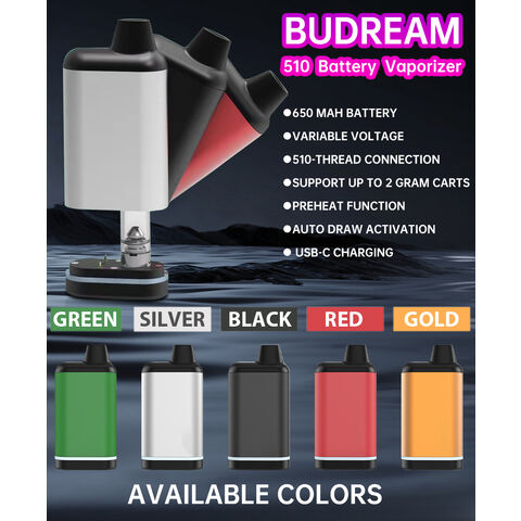 Budream - Discreet 510 Battery - 3 Temp - 2mL / 2g - 650mAh - Autodraw