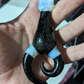 Drop Claw Pendant 01 - Galaxy w/ Crushed Opals and Ghost Accents
