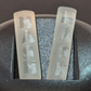 Solid Pillars Pair - Frosted with "Hash" Engraving - Left Pillar