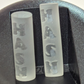 Solid Pillars Pair - Frosted with "Hash" Engraving - Right Pillar