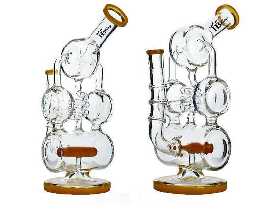 Locomotive - Cylinder Perc. Dab Rig w/ Triple Disc Recycler and Spiral Coil Recycler