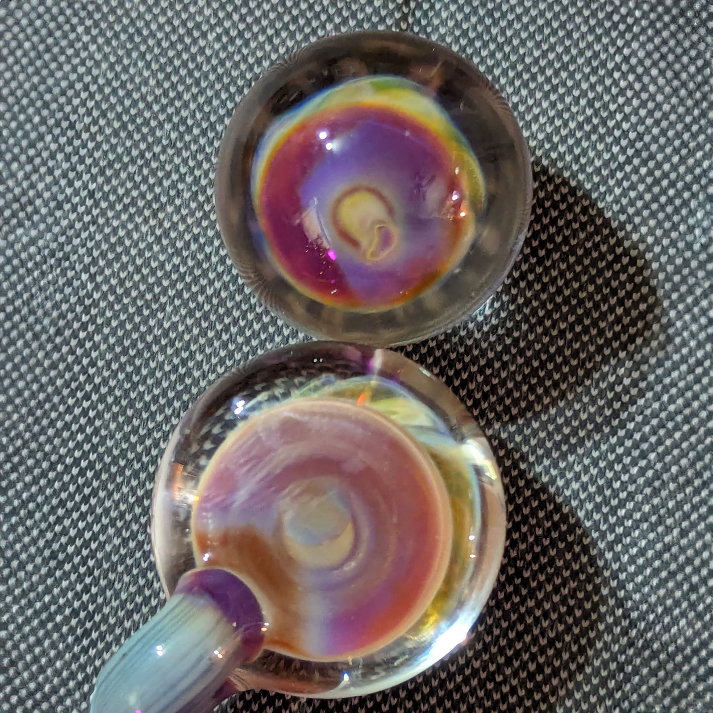 Loki's Lipstick Dot Swirl Marble and Pendant Set