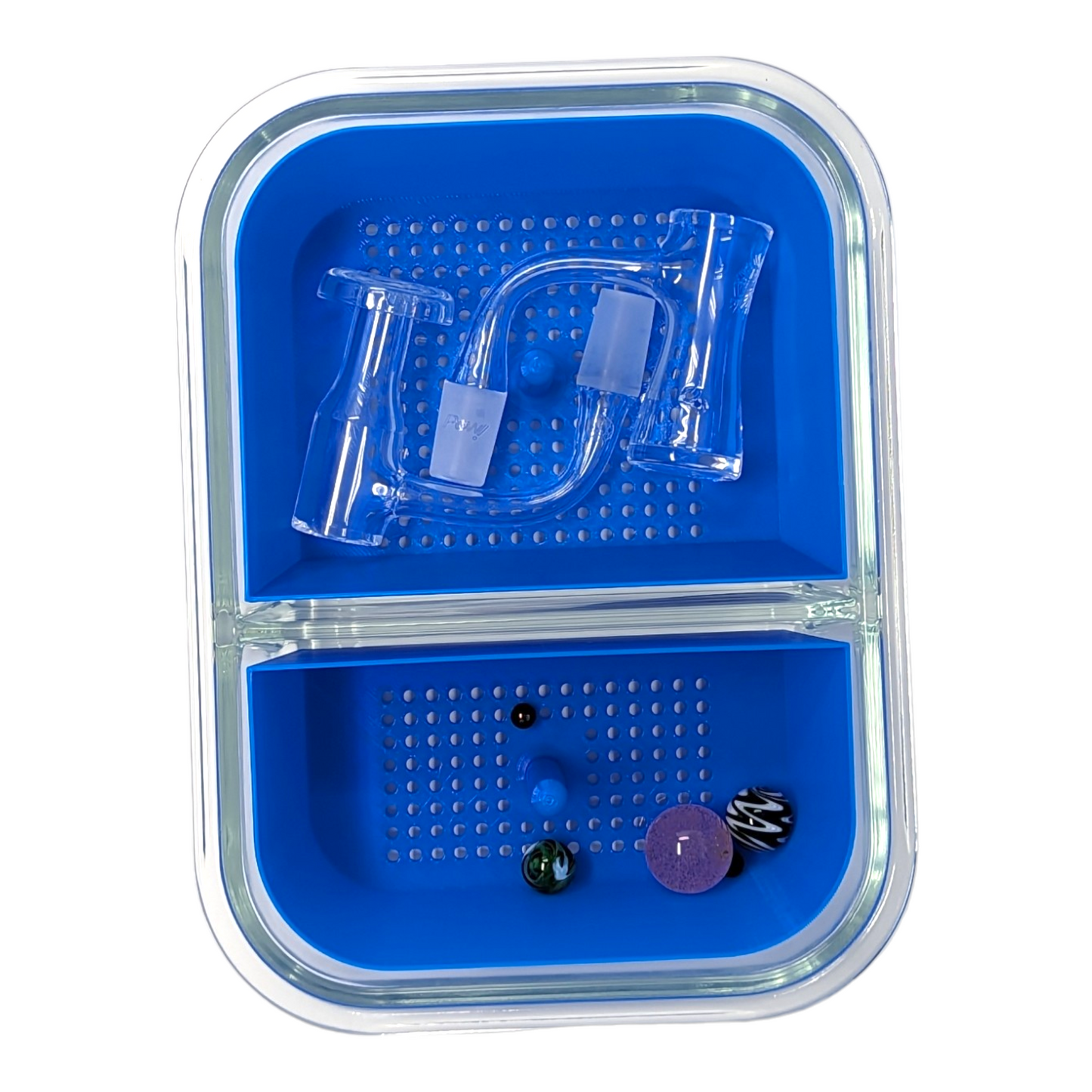 Glass ISO Station w/ Divider (2 Baskets)