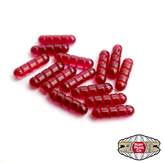 Grooved Ruby Terp Pill (5mm x 18mm)
