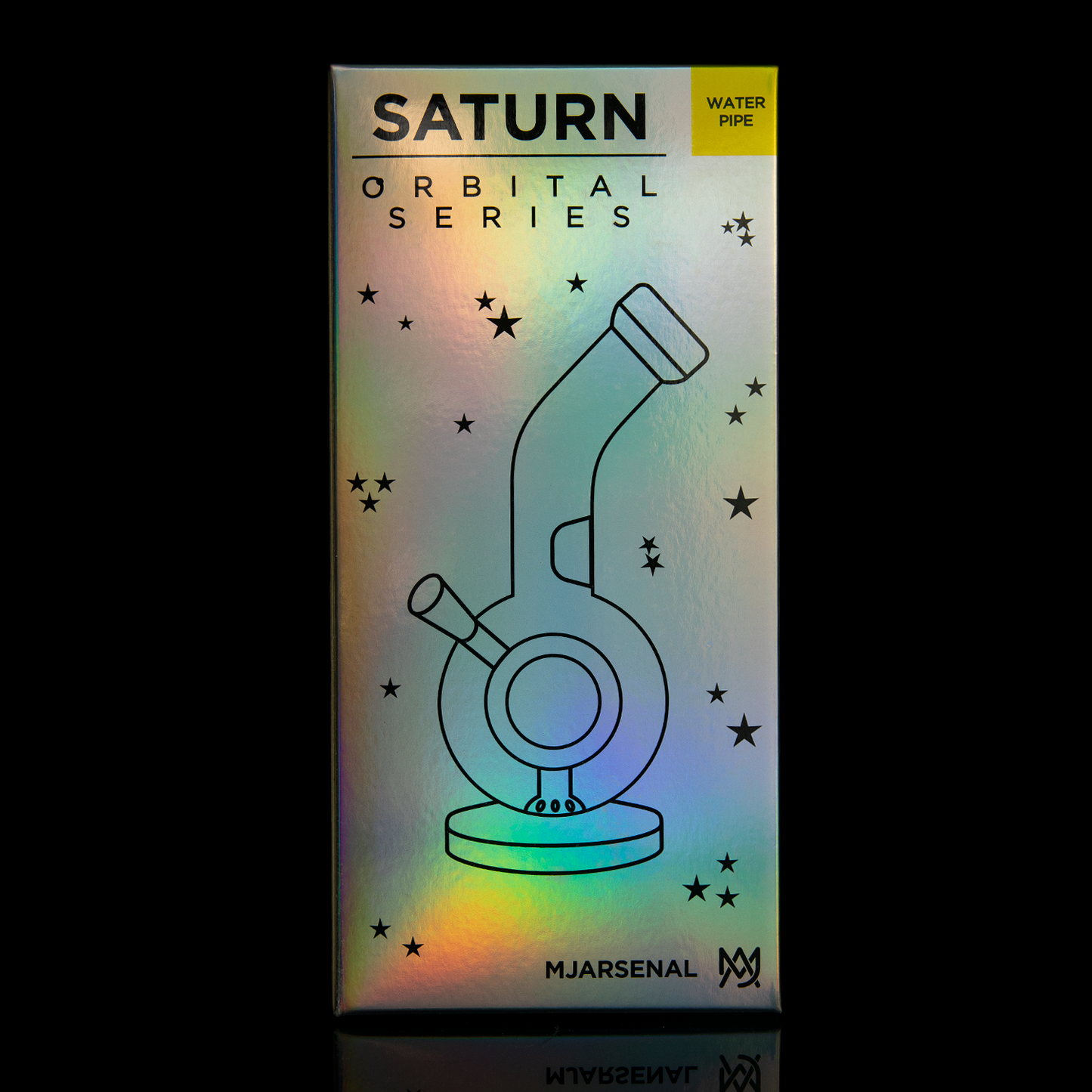 Saturn Mini Iridescent Water Pipe (Orbital Series) - LE