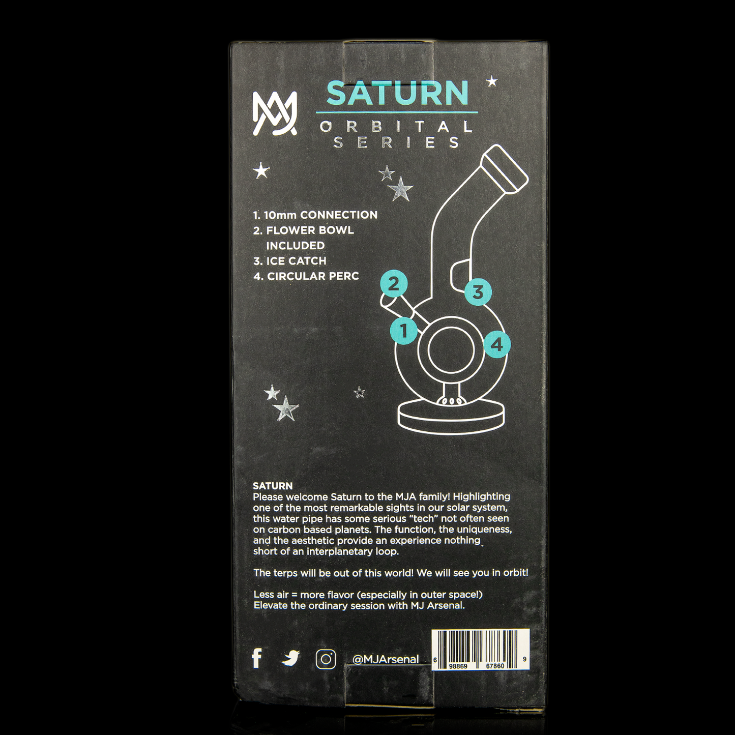 Saturn Mini Water Pipe (Orbital Series)