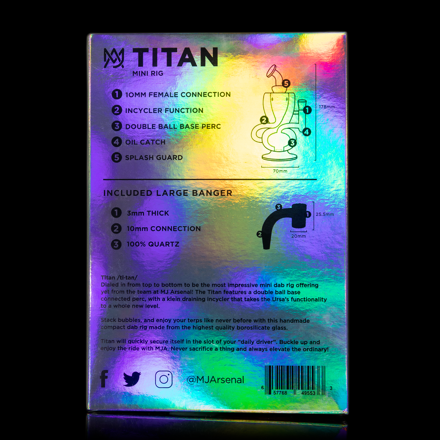 Titan Iridescent Mini Rig - LE