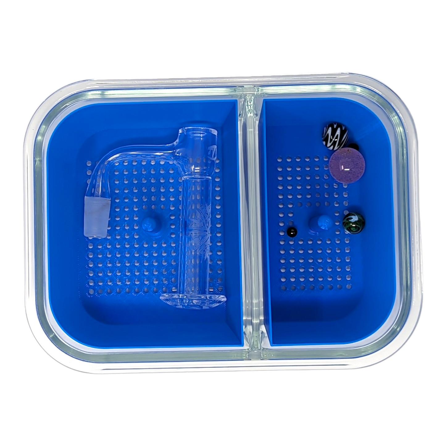 Glass ISO Station w/ Divider (2 Baskets)