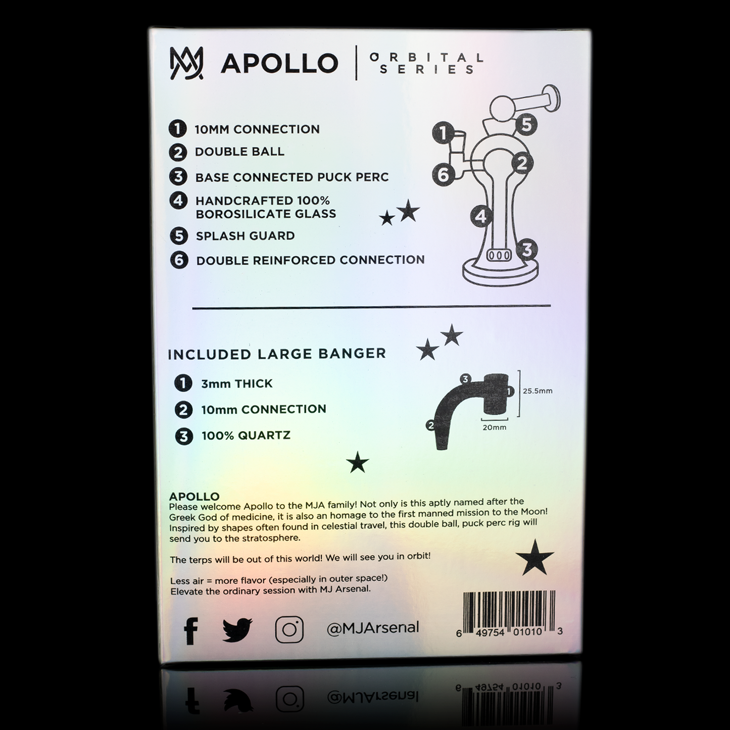 Apollo Iridescent Mini Rig (Orbital Series) - LE
