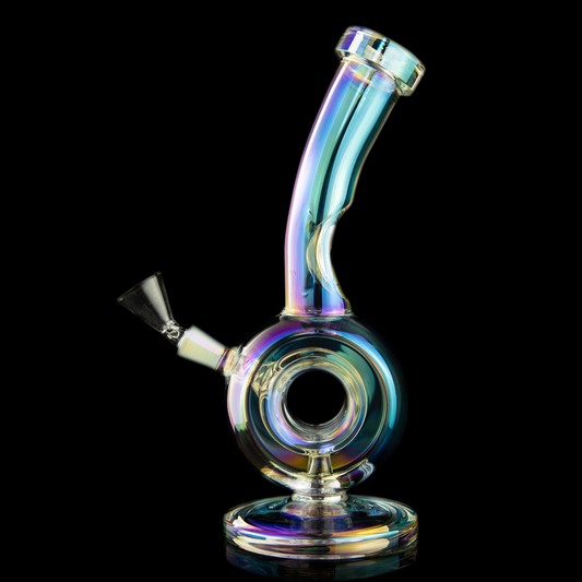 Saturn Mini Iridescent Water Pipe (Orbital Series) - LE