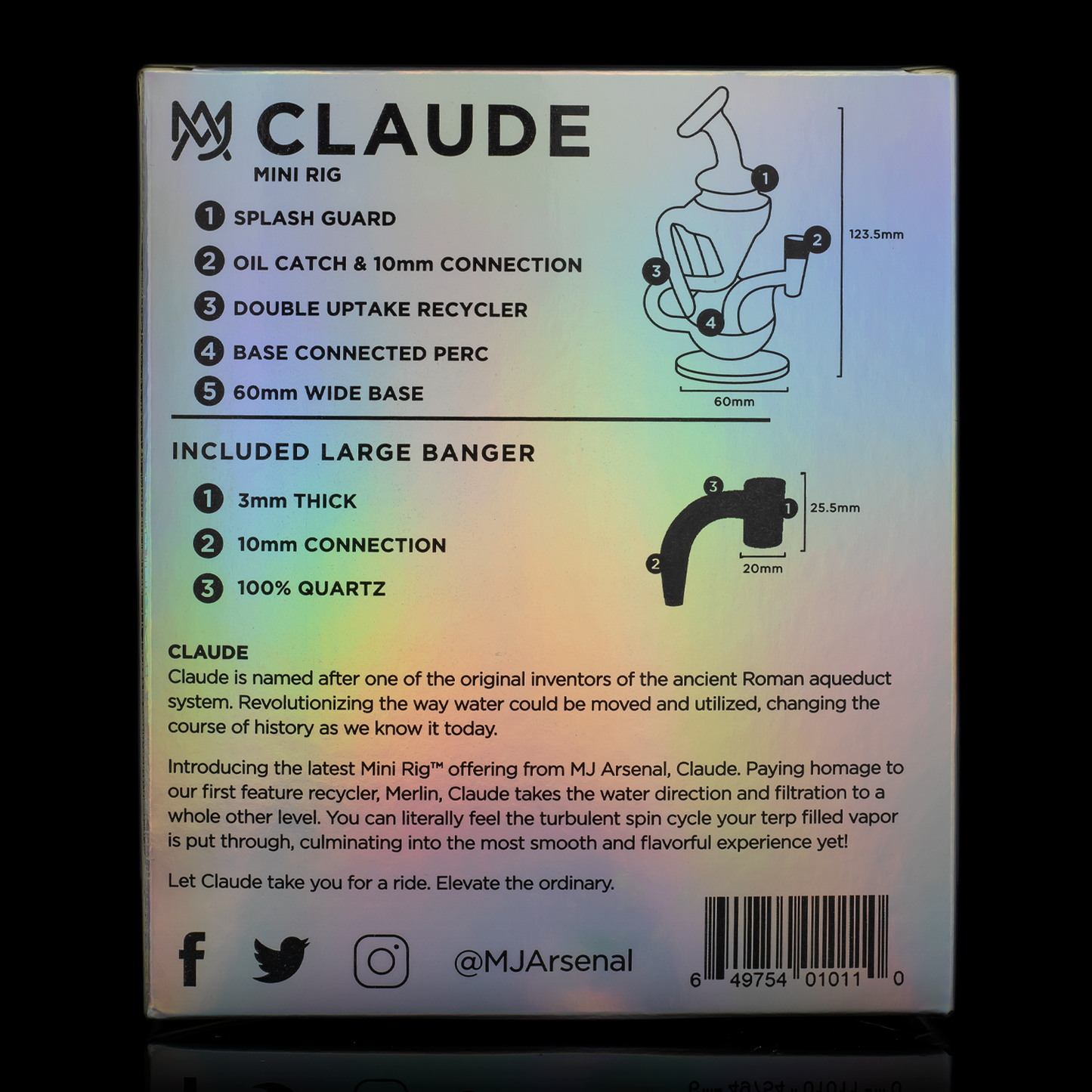 Claude Iridescent Mini Rig - LE